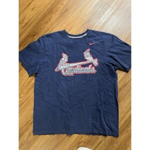 Nike Tee Shirt Mens XL Blue St Louis Cardinals Chrome Logo Crewneck
